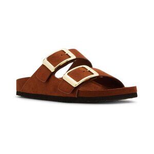 Madden Girl Bodie Buckle Footbed Slide Sandals